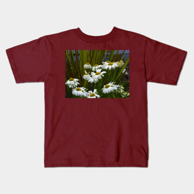 Daisies in The Garden Kids T-Shirt by KarenZukArt